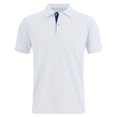 thumbnail image 3 of Men's Polo Shirts Casual Cotton Pique Short Sleeve T-Shirts 3 Buttons Classic Fit Comfort Performance Golf Shirts White S, 3 of 9