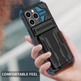 thumbnail image 5 of for iPhone 15 Plus 6.7 inch Wallet Case, with Credit Card Holder Stand Kickstand Slim Rugged Shockproof Heavy Duty Defender Armor Military Grade Protective Case for iPhone 15 Plus, Blue, 5 of 9
