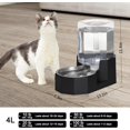 thumbnail image 2 of Automatic Pet Water Dispenser with Stainless Steel Bowl, Gravity Waterer, Angular Water Feeder for Small to Large Dogs and Cats (White, 8L Without Filter), 2 of 14