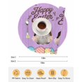 thumbnail image 6 of 15 Inch Round Placemats Set of 4, Purple Easter Non Slip Heat Insulation PP Table Mats, Spring Cartoon Bunny Colorful Eggs Wood Grain Washable Place Mats for Kitchen Dining Party Table Decor, 6 of 7