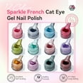 thumbnail image 3 of Saviland Cat Eye Gel Nail Polish - 12 Colors Glitter Plant-based Magnetic Nail Polish Gel Castor Oil Vitamin E Sparkle Soak Off U V LED Reflective Gel Polish Magnet, 3 of 8