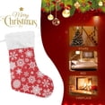 thumbnail image 6 of Coolnut Christmas Stocking Set of 1, Christmas Snowflake Xmas Stockings and Plush Fur Cuff Stockings Fireplace Decorations for Family Holiday Xmas Party Decorations, 6 of 7