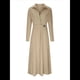 thumbnail image 2 of Vestido Maxi Informal de Otoño para Mujer, con Solapa, Abertura, Antiarrugas, y Bolsillos para Vacaciones Albaricoque M, 2 of 5