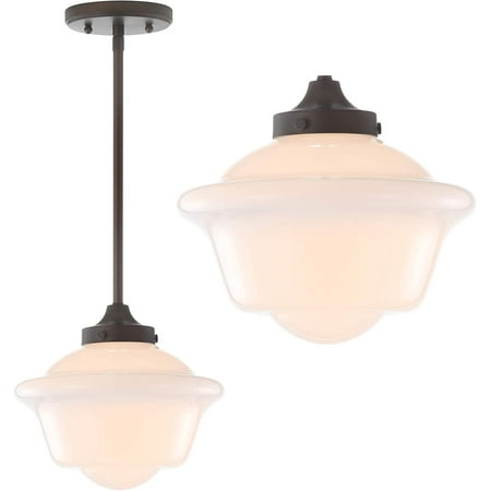 

DTLYH Y JYL3517C Kurtz 9.5 Adjustable Drop Metal/Glass LED Pendant Contemporary Transitional Dimmable Dining Room Living Room Kitchen Foyer Bedroom Hallway Oil Rubbed Bronze