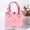 Pink, variant on Eyucdvc Waterproof Perforated Beach Bag, Portable Personalizable Storage Tote Handbag with Mount Holes for Outdoor Activities