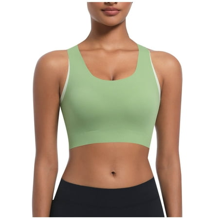 Uaswgudfs Womens U Neck Longline Sports Bra - U Back Workout Fitness Tank Tops Self-confidence Blouse