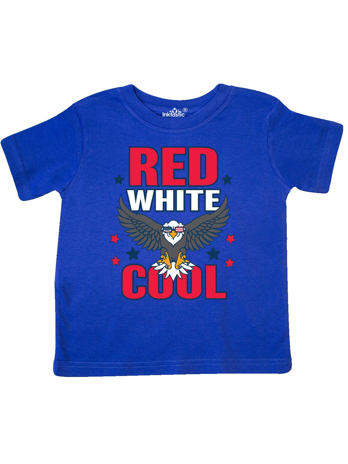 inktastic Red White and Cool with Eagle in Sunglasses Toddler T-Shirt 