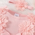 thumbnail image 6 of mgoYE Baby Girls Elegant Clothes Baby Girl Flower Dress Fall Winter, Tutu Tulle Princess Wedding Birthday Party Dresses for Newborn Girls(Light Pink,1-3 Months), 6 of 9