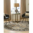 thumbnail image 3 of Rugs.com Neda Collection Rug – 8 Ft Round Dark Gray Low Rug Perfect For Kitchens, Dining Rooms, 3 of 5