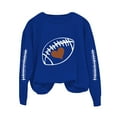 thumbnail image 4 of NMMUED Fall Tops for Women, Womens Fall Clothing, Workout Tops for Women, Fall Sweatshirts for Women, Graphic Sweatshirts for Women, Blue XXL, 4 of 6