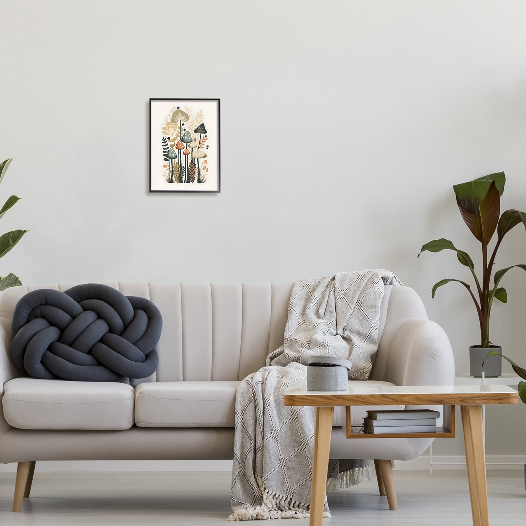 Stupell Industries Whimsical Mushroom Botanicals Botanical & Floral Painting Black Framed Art Print Wall Art, 11 x 14