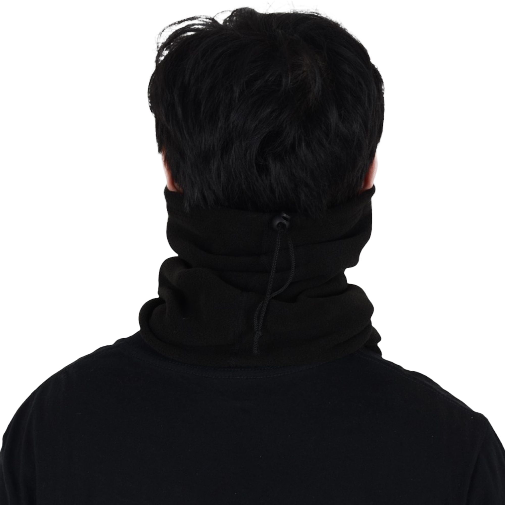Winter Neck Warmer Fleece Gaiter Neck Cover Balaclava Outdoor Windproof Face Cover Mask for Women Men- Black
