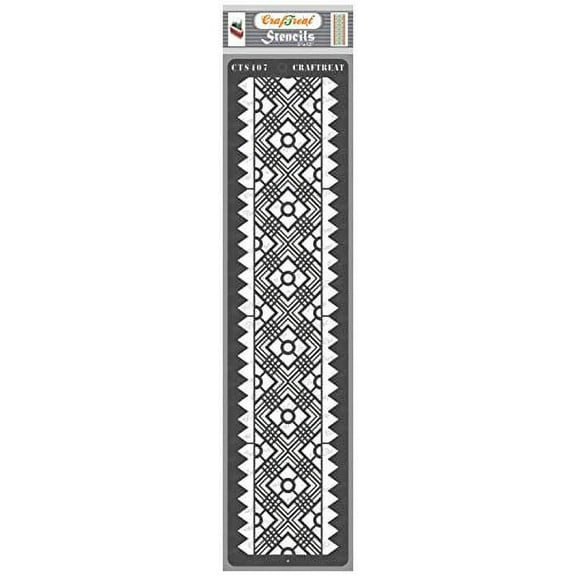 CrafTreat Border15 Stencil for Painting and Crafting - 3"x12"