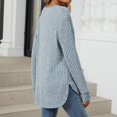 thumbnail image 6 of Lixiuxyad Women's Fashion Long Sleeve Tops Casual Round Neck Ladies Lightweight Top Trendy Flowy,Blue XL, 6 of 7