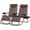 Brown, variant on HUANG Set of 2 Adjustable Zero Gravity Lounge Chairs with Pillow & Cup Holder – Brown