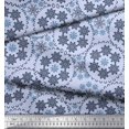 thumbnail image 2 of Soimoi Velvet Fabric Snowflake Artistic Print Fabric by the Yard 58 Inch Wide, 2 of 3