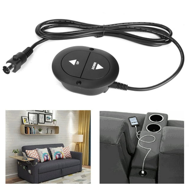 Gupbes Sofa Controller, 2 Button 5 Pin Electric Sofa Hand Controller Control Switch For Recliner Chair Home Appliance Accessories