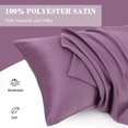 thumbnail image 5 of PiccoCasa Soft Silky Satin Pillowcases Zipper 2 Pack, Standard Mauve, 5 of 8