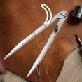 thumbnail image 4 of Herwey Leathercraft Compass,Leather Scriber Spacing Compass Marking Tool Leather Craft Line Drawing Rotating Tool,Leather Sewing Scriber, 4 of 8