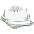 thumbnail image 3 of Gift Boutique 100 Pack Eucalyptus Greenery Place Cards Floral Green Leaves Seating Name Card Folded Tent Cards for Baby Shower Reception Tables Placement Party Decorations 2" x 3.5", 3 of 7
