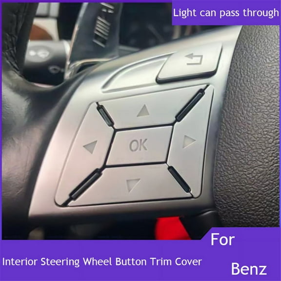 12× Steering Wheel Button Cover For 12-15 Mercedes Benz ML Class W166 X166 R231
