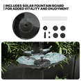 thumbnail image 5 of MoNiBloom Outdoor Pedestal Bird Bath with Solar Pumb, for Garden Patio Backyard Décor, Green, 5 of 9
