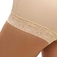 thumbnail image 5 of Oksale Boxer Briefs for Women Shapewear Lace Trim Seamless Underwear Stretch High Waist Tummy Control Panties Beige 2XL, 5 of 6