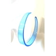 thumbnail image 4 of Large Clear Blue Hoop Earrings Lucite Hoops 3 inch, 4 of 4