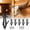 Black*6 B, variant on Grusce 6Pcs Deer Skull Mount Hanger Wall Mount Hanger for Deer Head Pronghorn Animal Skull European Wall Hooker with Easy Installation Kit for Indoor Outdoor