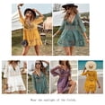 thumbnail image 6 of JYLFC Womens Lace Bathing Suit Cover Up V-Neck Swimsuit Coverups Loose Swimwear Beach Dress Beachwear, Green, 6 of 7