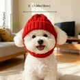 thumbnail image 2 of Wool Knit Dog Beanie with Ear Flaps and Holes, Warm Winter Hat and Pet Snood for Small Medium Dogs, Soft Knitted Puppy Ear Warmer Neck Scarf for Cold Weather, 2 of 8