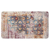 Retro Door Mat, 17 X 30 Inch Bohemian Light Pink Ethnic Rug Welcome Doormat Decorative Home Floor Mat, Non Slip Rubber Back and Strong Water Absorption for Outdoor Indoor Entrance Decor