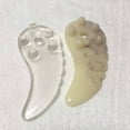 thumbnail image 2 of XIRQI 2Pcs Gua Sha Moon Shape Guasha Relieve Headache Naturopathy Gua Sha Facial Tools,White&Beige, 2 of 4