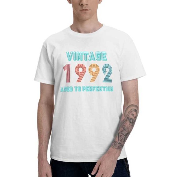 Camiseta vintage de 1992 para hombre, ropa de calle, camiseta de 29 años, 29 cumpleaños, camiseta de manga corta, camiseta genial, camiseta de algodón para hombre, camisetas de regalo