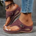 thumbnail image 6 of Orthopedic Wedge Sandals for Women 2025 Dressy Summer Comfortable Arch Support Casual Slip on Flats Flip Flops for Women Ladies Beach Outdoor Slides Slippers Shoes, 6 of 12