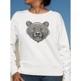 thumbnail image 2 of Ethnic Monochromatic Bear Sweatshirt Women -Image by Shutterstock, Female XX-Large, 2 of 4