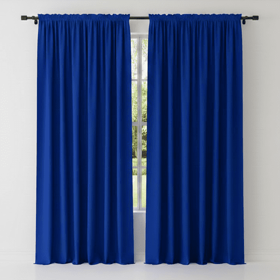 2 pcs 10 feet x 10 feet Polyester Backdrop Drapes Curtains Panels with Rod Pockets - Wedding Party Home Window Decorations - ROYAL BLUE
