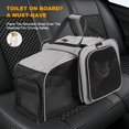 thumbnail image 4 of LitaiL - Portador para gatos con caja de arena, transportador de viaje suave para gatos con portador de alimentos, transportador portátil expandible para viajes en coche, hasta 20 libras para viajes, 4 of 5