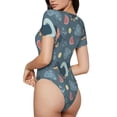 thumbnail image 3 of Fotbe Dachshund Dog Puppy Women's Crew Neck Short Sleeves Bodysuit Tops Round Neck Slim Sleeveless Soft Comfortable Basic-XX-Large, 3 of 9