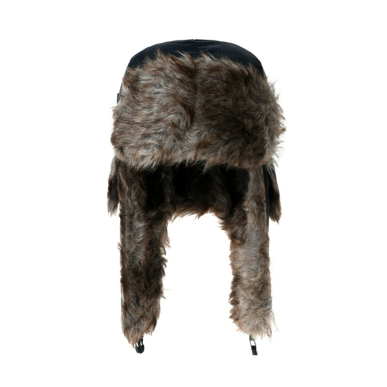 WITHMOONS Russian Ushanka Cap, Black Winter Trapper Hat with