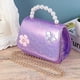 thumbnail image 4 of 1 Pc Flower Pattern Crossbody Bag Creative Chain Bag Mini Pearl Handbag for Children Kids (Purple), 4 of 4