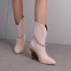 thumbnail image 3 of NECHOLOGY Botas Mujer Adulto Femenino Zapatos Botines para mujer Botas de tacón gruesas con decoración de de metal de cuero de moda para mujer (Pink, 8.5), 3 of 7