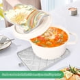 thumbnail image 3 of Yayeee Pot Holders Kitchen Heat Resistant with Pocket 7"x9.8" Cotton Oven Cooking Hot Pads, Beige Clouds, 3 of 7