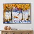 thumbnail image 3 of Designart 'Cattles In The Early Snow In The Tree Forest' Farmhouse Framed Art Print, 3 of 4