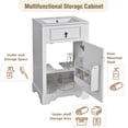 thumbnail image 4 of 20-Inch Bathroom Vanity with Ceramic Sink, Soft Close Door, Adjustable Shelf, and Door-Mounted Storage Rack, 4 of 18