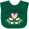 thumbnail image 3 of Inktastic Grampy's Girl Heart Flowers Girls Baby Bib, 3 of 4