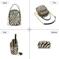 thumbnail image 3 of FORMRS Crossbody Bag for Women Quilted Travel Shoulder Cell Phone Purse with Chain Strap Handbag, Black Lines, 3 of 7
