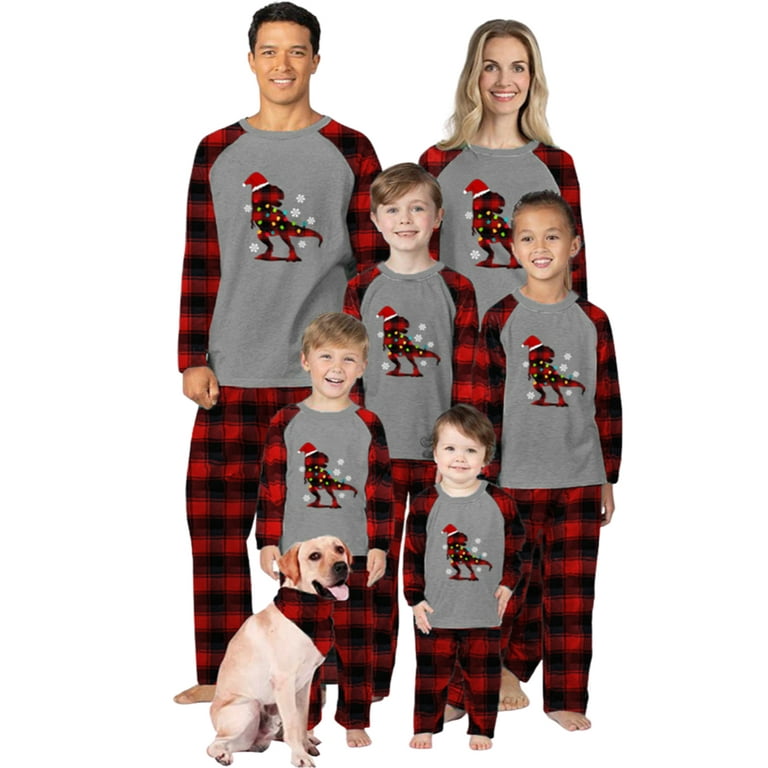 Nokiwiqis Mother Kids Christmas Pajamas Set Family Matching