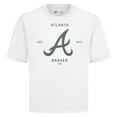 thumbnail image 2 of Men's Levelwear White Atlanta Braves Crossway Oversized Luxe Signature Knit T-Shirt, 2 of 3