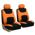 thumbnail image 2 of FH Group Light & Breezy Car Seat Covers - 2 Headrests Covers with Steering/Belt Pad Cover - Full Set Orange, 2 of 6
